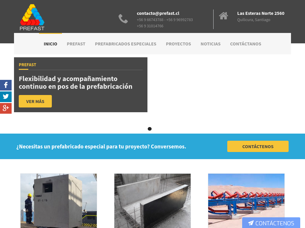 Productos de construcción y minería Santiago