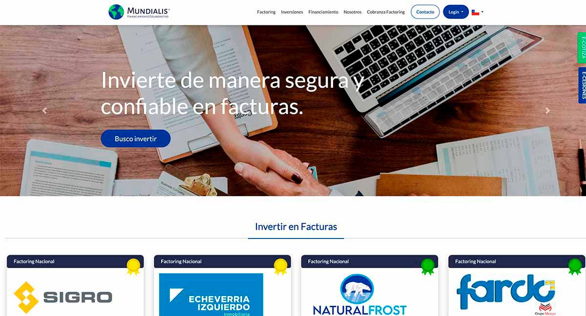 Crowdfactoring en Chile para financiar facturas de empresas