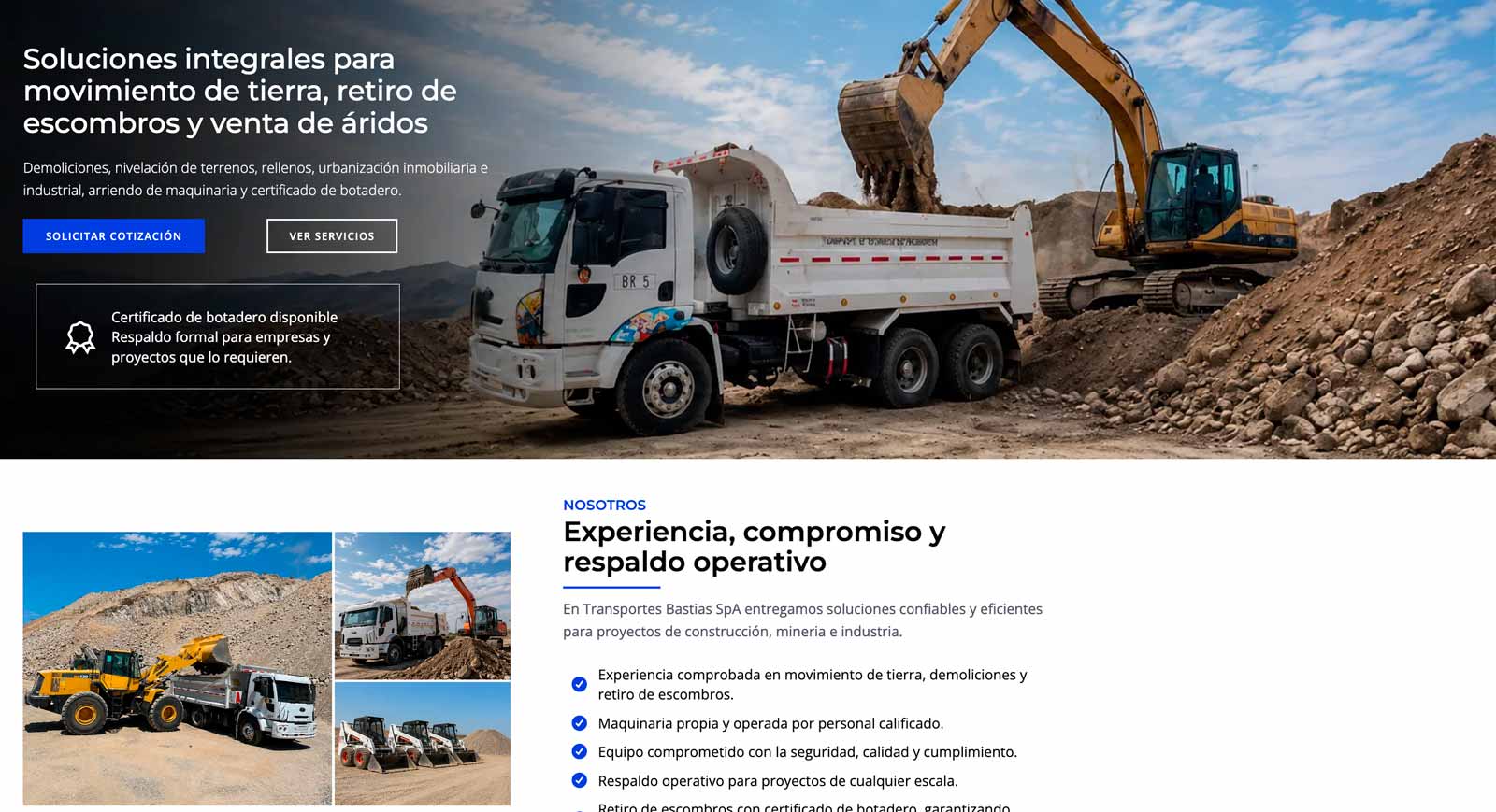 Nivelación de terrenos en Santiago